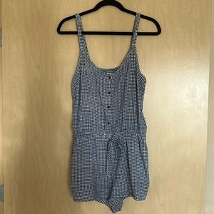 Old Navy blue checked romper